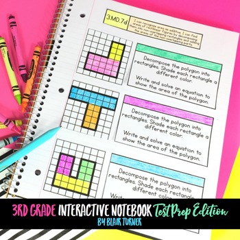 Preview of 3rd Grade Interactive Notebook MATH TEST PREP
