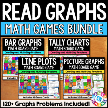 Preview of Line Plots with Fractions, Bar & Picture Graphs and Data Activity Game 3rd Grade