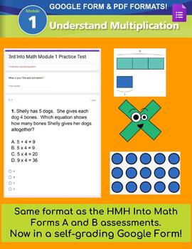 Preview of 3rd Grade Into Math Module 1 Practice Test: Understand Multiplication