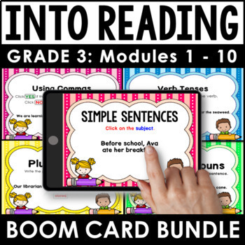 Preview of 3rd Grade Into Reading - Modules 1 - 10 Grammar Bundle - 29 Boom Decks