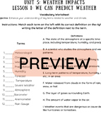 3rd Grade Into Science Unit 5 Weather Impacts Lesson 1We C