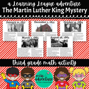 Preview of 3rd Grade January Math Adventure- The Martin Luther King Mystery