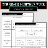 3rd Grade January Packet {Morning Work, Extra Practice, Homework}