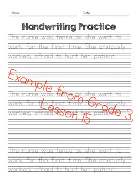 3rd Grade Journeys Handwriting Practice Sample by Gypsy Hearted Teachers
