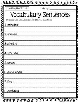 3rd Grade Journeys | Vocabulary Sentences | LESSONS 1-30 by Twinning