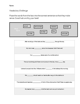 Preview of 3rd Grade Journeys Unit 1 Lesson 1 Vocabulary