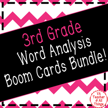 Preview of 3rd Grade L.A. Word Study Boom Cards BUNDLE SOL 3.4