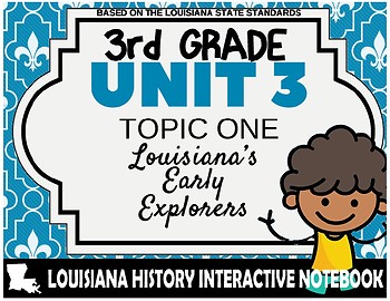 Preview of 3rd Grade - LA History - Unit 3 - Topic 1 - Louisiana's Early Explorers