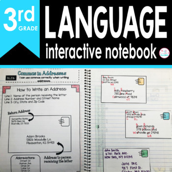 Preview of 3rd Grade LANGUAGE Interactive Notebook {Common Core Aligned}