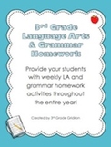 3rd Grade Lang. Arts & Grammar Homework Pack (Activities f