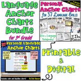 3rd Grade Language Anchor Charts Bundle: Printable and Digital