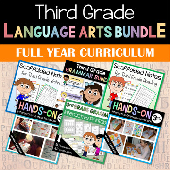 Preview of 3rd Grade Language Arts Full Year Curriculum Bundle | More 50% OFF
