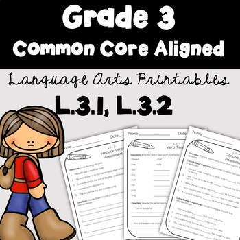 Preview of 3rd Grade Language Arts Printables and Assessments -Common Core Aligned