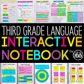 Preview of 3rd Grade Language Interactive Notebook  Grammar Interactive Notebook
