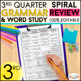 3rd Grade Language Spiral Review & Quizzes | Daily Grammar