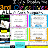 3rd Grade | Learning Objective Display | All 4 Core | Sea 