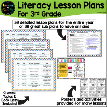 Preview of 3rd Grade Literacy Lesson Plans