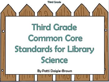 Preview of 3rd Grade Library Science Common Core Standards with References