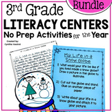 3rd Grade Literacy Centers No Prep All Year Bundle