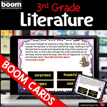 Preview of 3rd Grade Literature Digital Boom Cards