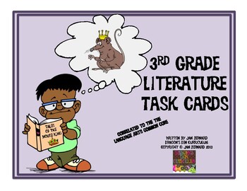 Preview of 3rd Grade Literature Task Cards (and Game)