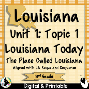 Preview of 3rd Grade Louisiana History Unit 1 Topic 1 Maps Geography 