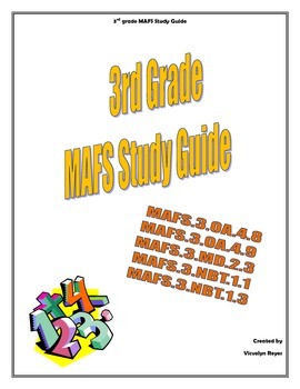 Preview of 3rd Grade MAFS Study Guide/Test Prep