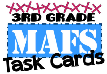 Preview of 3rd Grade MAFS Task Card BUNDLE (Student Packet & Powerpoint) FSA