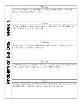 Math Problem Of The Day by Elementary Me- I Heart Teaching | TpT