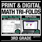 3rd Grade MATH Quizzes Printable & Digital Review Distance