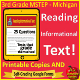 3rd Grade MSTEP Reading Informational Text Test Prep SELF-