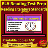 3rd Grade MSTEP Reading Literature Test Prep SELF-GRADING 