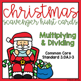 MULTIPLICATION FACTS  & DIVISION FACTS Christmas Scavenger