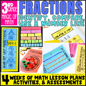 Preview of 3rd Grade Magic of Math Fractions | Comparing Fractions, Equivalent Fractions