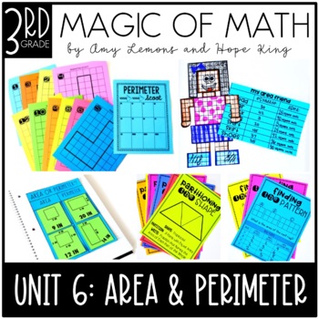 Preview of 3rd Grade Magic of Math Area and Perimeter | Area & Multiplication, Square Units