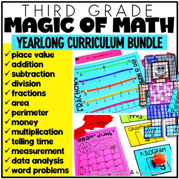 Preview of 3rd Grade Magic of Math Curriculum Bundle | Third Grade Math Lessons Activities
