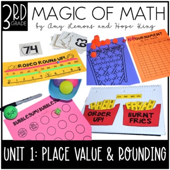 Preview of 3rd Grade Magic of Math Lesson Plans and Activities for Place Value and Rounding