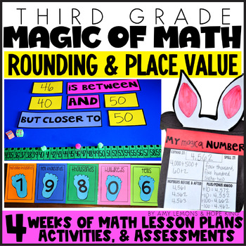 Preview of 3rd Grade Magic of Math Lesson Plans and Activities for Place Value and Rounding