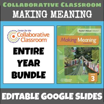 Preview of 3rd Grade Making Meaning Lesson Slides ENTIRE YEAR BUNDLE