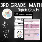 3rd Grade Math 3.2B Mathematical Relationships Worksheet