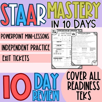 Preview of 3rd Grade Math 10 Day STAAR Review | 10 Days to Mastery