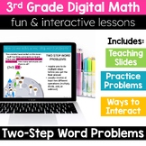 3rd Grade Math 2-Step Multi Step Word Problems 3.OA.8 Digi