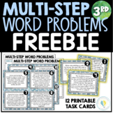 3rd Grade Math 2 Step-Word Problem Task Cards FREEBIE