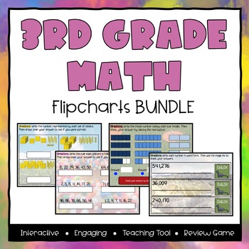 Preview of 3rd Grade Math ActivInspire Flipcharts Bundle