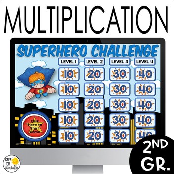 Preview of 3rd Grade Math Activities - Multiplication Game Show Math Review