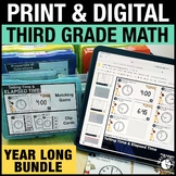 3rd Grade Math Centers Printable & Digital Math Activities