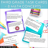 3rd Grade Math Activities - Task Card MEGA BUNDLE - 8 Math