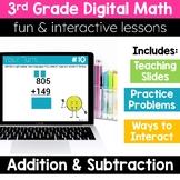 3rd Grade Math 3 Digit Addition and Subtraction 3.NBT.2 Di