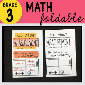 Preview of 3rd Grade Math All About Measurements Foldable
