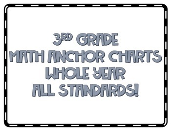 Preview of 3rd Grade Math Anchor Charts *ALL STANDARDS*
